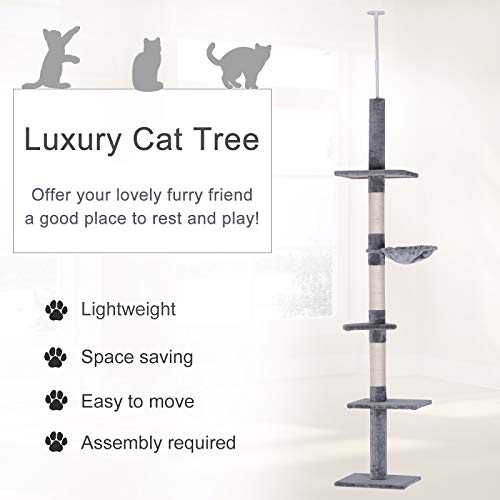 Árbol para gatos ajustable de piso a techo 102 pulgadas miniatura 3