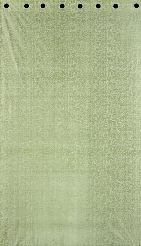 Image of Crosshatch Pastel Green Polyester Window Curtains 6 Feet | Darkening Drapes with Eyelets | Set of 2 Panels for Living Room, Bedroom & Office
