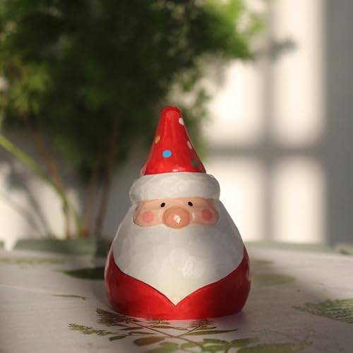 Figurine de Noël en bois : décoration de Père Noël debout pour table - 6