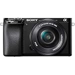 Sony Alpha 6100 | APS-C Spiegellose Kamera mit Sony 16-50mm Power-Zoom-Objektiv | Schneller 0,02s Autofokus mit Augenerkennung für Mensch und Tier, 4K-Filmaufnahmen und neigbares Display | schwarz