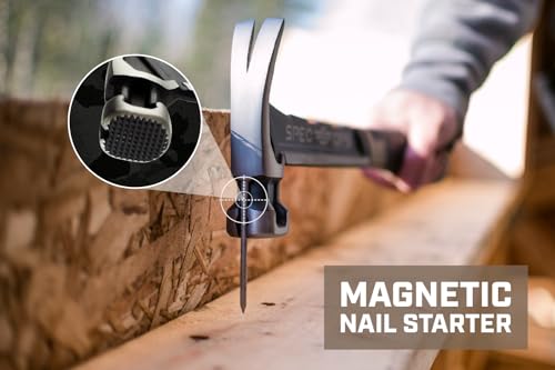 Image of Spec Ops Tools Framing Hammer for Carpentry & Demolition, Magnetic Nail Holder, Rip Claw, Soft Mallet Cap, Milled Face with Mallet Cap 28 Oz