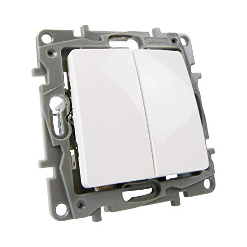 Legrand Niloe 764502 2185 - Interruptor doble para escaleras (10 A), multicolor