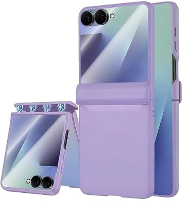STORMTAL for Samsung Galaxy Z Flip 7 Case, Hinge Protection, Built-in Screen Protector, Wireless Charging, Shockproof, Slim Rugged Phone Protective Case for Galaxy Z Flip 7 Purple