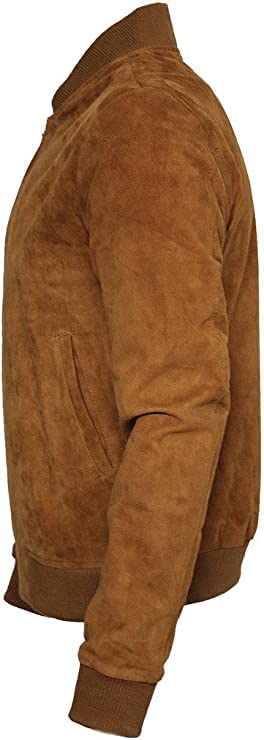 Men's Western Cowboy 100% Genuine Suede Leather Jacket | Native American Fashion Coat With Zipper Closure for Sale - Brown2
