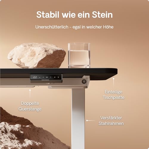 Computertisch Desktronic Homeone Höhenverstellbarer Schreibtisch 160 x 80 cm