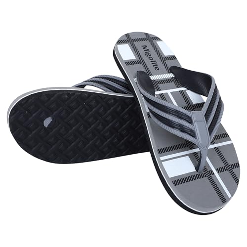 Image of Men's Stylish Checked Flip-Flops | Soft Sole Casual Slippers for Comfort