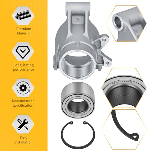 M MATI Left Hand Wheel Carrier with Bearing Kit for Polaris Sportsman 500 700 800 2006-2013 RZR 800 2008-2014 5134984 3514635 3585502 7710440 by M MATI - Image 5