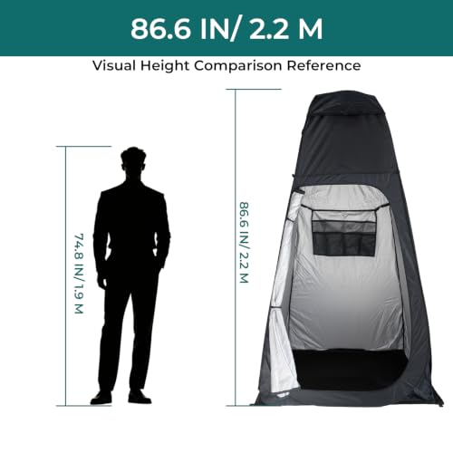 Kit de ducha portátil para camping con carpa de privacidad emergente y calentador de 1500W miniatura 3