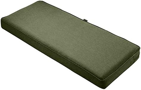 Classic Accessories Montlake FadeSafe Water-Resistant 59 x 18 x 3 Inch Outdoor Bench/Settee Cushion, Patio Furniture Swing Cushion, Heather Fern Green, Patio Loveseat Cushion