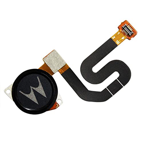 HYY Black Home Button Fingerprint Sensor Flex Cable Replacement for Motorola Moto G7 Play XT1952 /Moto G7 Power XT1955