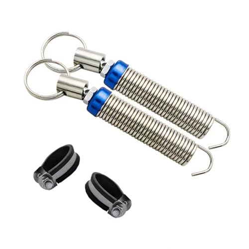 Opuweiy 2 PCS Car Trunk Lid Metal Spring, Stainless Steel Automatic Lifting Spring Device, Adjustable Auto Trunk Boot Lid, Universal for Most Models (Silver)