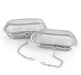 DMJJSD Gewürzsieb zum Kochen 2Stück, Kräutersieb mit Kette und Haken einhängen am...