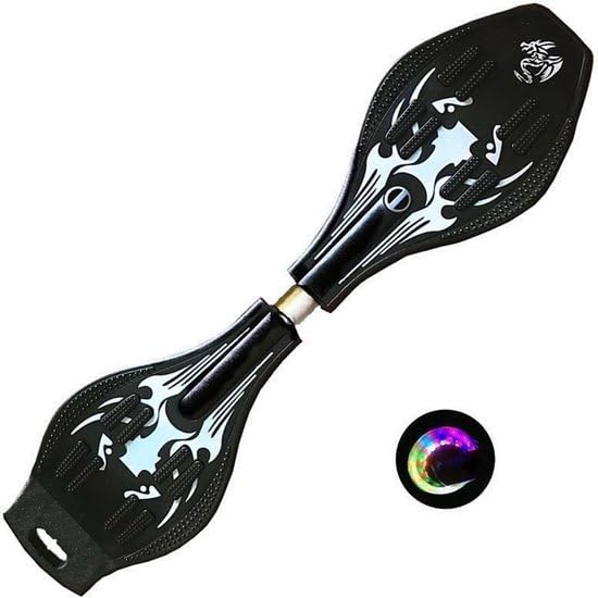 Halay Wave Board with Light Waveboards Skate Wave Black StreetSurfing Board Wave Props Free Carrying Bag