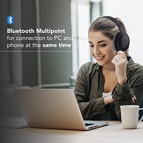 Aiwa Arc Noise Cancelling Over Ear Wireless Headphones With 45 Hour Battery Life, Fast Charging, Multipoint Bluetooth 5.0 Low Latency, Perfect For Gym, Gaming, Office #TOP2