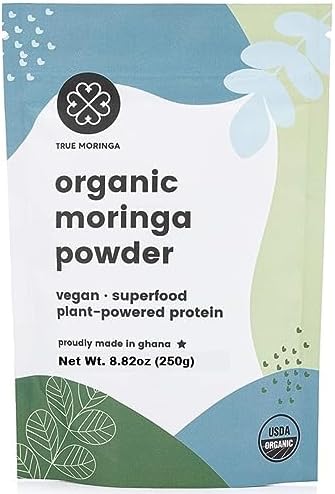 Organic Moringa Powder | 100% Regenerative Organic Raw Moringa Powder, Certified USDA. Non-GMO (250g)