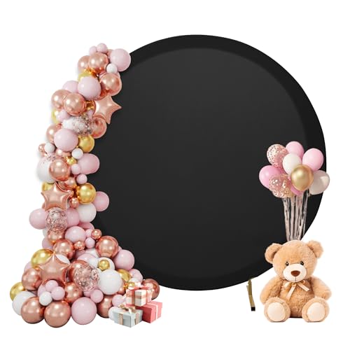 7.2FT Backgrounds Circle Arch Backdrop Cover Round Arch Backdrop Cover Round Balloon Arch Cover for Party Wedding Birthday Decorations