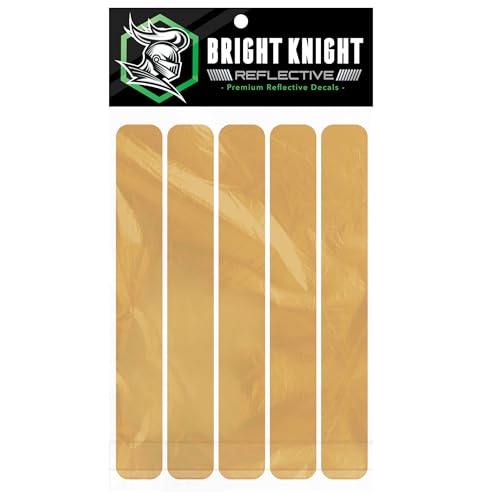 Bright Knight Decals Reflective Stickers for Helmet 3M Reflective Vinyl Pre-Cut Rectangle Strips for Bike Car and Motorcycle Decals High Visibility Safety Hard Hat Stickers Made in USA