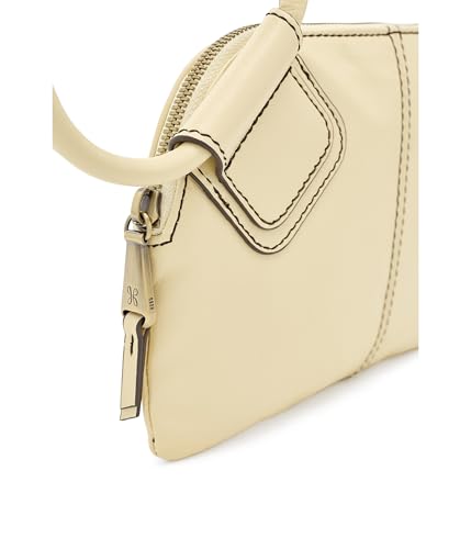 Image of HOBO Sable Leather Wristlet Clutch with Circular Handle, Zippered Closure, Credit Card Organizer, & Interior Zip Pocket
