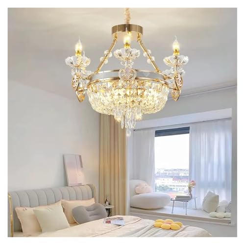 Lustre en cristal de zinc et bougies pour villa de luxe