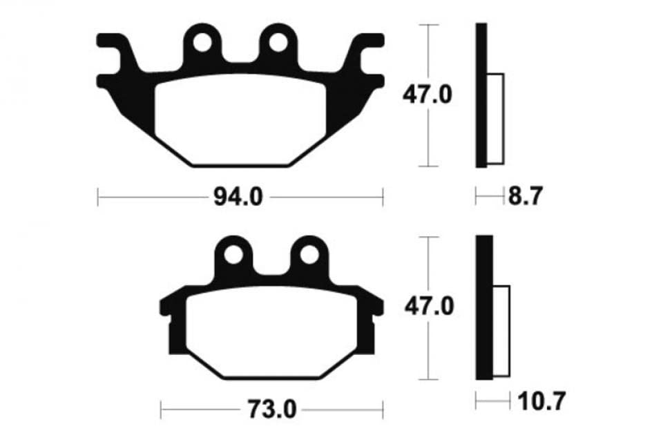 Plaquette de frein Tecnium Quad Sym 600 Quadraider 2007 2008 2009 2010 2011 AR - 2
