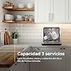 EVVO - Lavastoviglie Mini D Trip 3 – Lavastoviglie compatto da tavolo, 3 servizi, classe energetica C, 6 programmi, asciugatura extra aria fresca, pannello LED touch, casa differita, senza