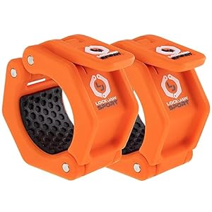 LOCK-JAW Sport Federverschluss Langhantelhalsband (Orange)
