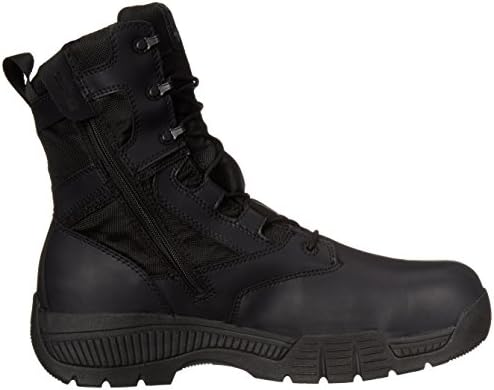 Timberland PRO Men's 8 Inch Valor Comp Toe Waterproof Side Zip Work Boot, Black Smooth Leather Ballistic Nylon, 4.5 M US | Image 5