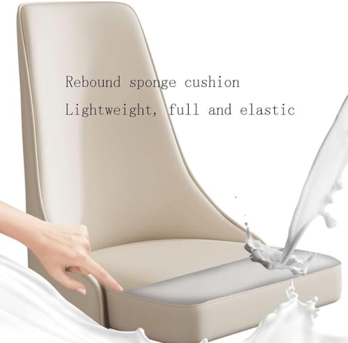 Chaise salle à manger cuir microfibre durable avec piétement fer