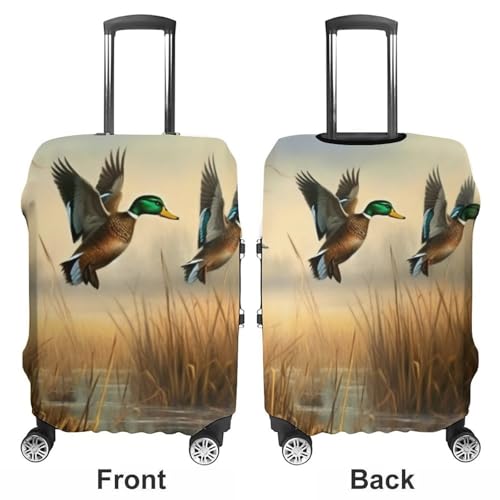 Hunting Flying Wild Luggage Cover, Washable Elastic Suitcase Cover Protector Fit 18-32 Inch Luggage3