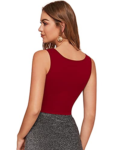Image of LONDON BELLY Women's Polyester Crop Top with Round Neck Sleeveless Solid Pattern and Crop Length | Womens Crop Tops | Summer Fashion Top Stylish Look