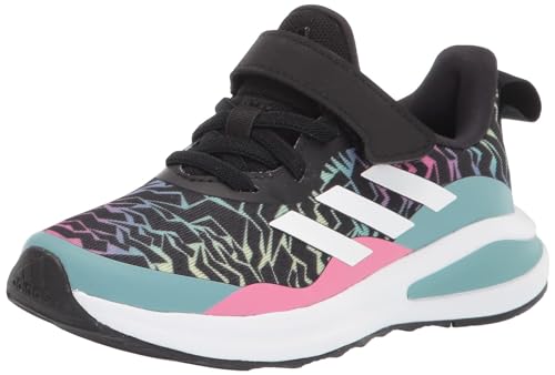 adidas Girl's Fortarun (Big Kid) Black/White/Pulse Mint 7 Big Kid M