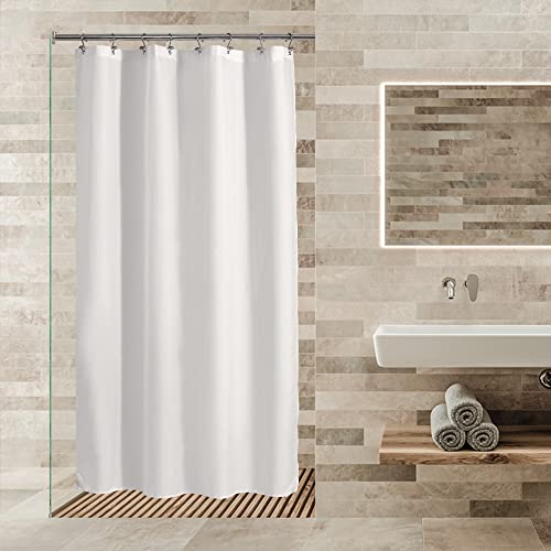 Image of ALYVIA SPRING 48x72 Stall Waterproof Fabric Shower Curtain or Liner White