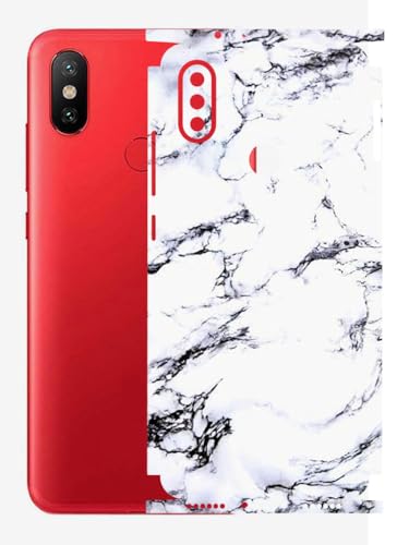 Image of AtOdds - Full Body Back Screen Guard Protector Film - Lamination Wrap Skin Sticker Compatible with Xiaomi Mi A2 | Scratchproof Matte Finish (Design - Marble)