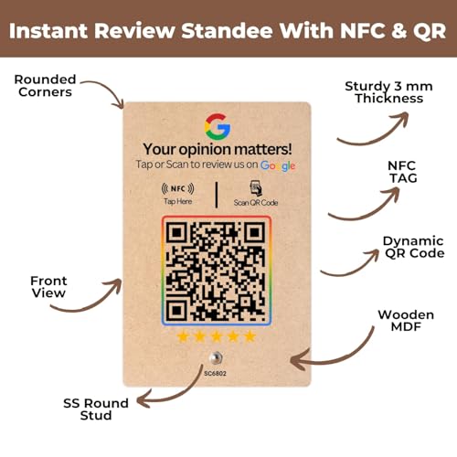tinydabba Wooden Review NFC Standee with QR Code by tinydabba - 6