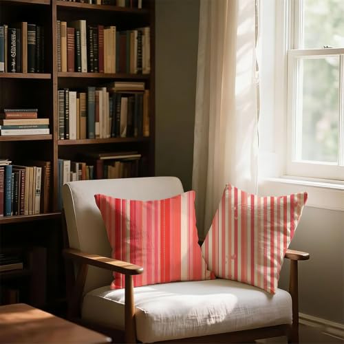 Housse de coussin rouge 70x70 cm lot de 2 doublé et imperméable style esthétique - 4