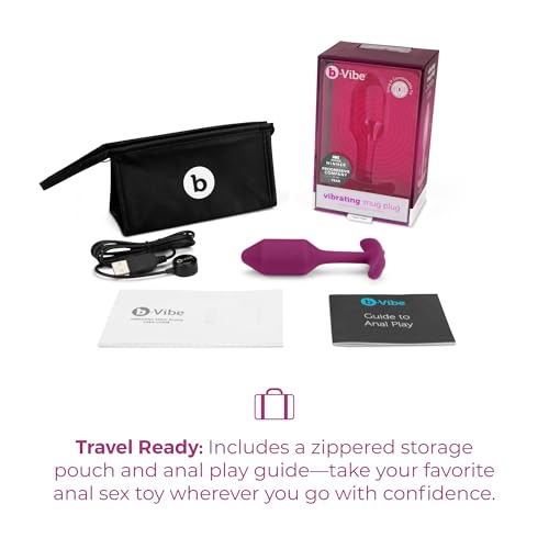 Image of b-Vibe Vibrating Snug Plug 1 - Butt, Sex Toys (Rose / 4.9 inch - Medium)