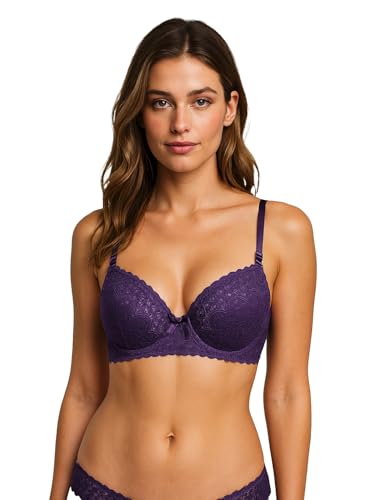 Image of Viola's Secret 6 Pack of Color Print T-Shirt Bras B Cup C Cup and D Cup