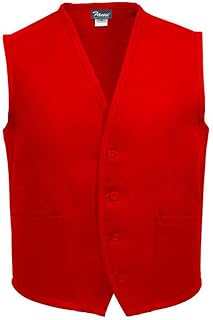 Gates Fame Fabrics 23310 V65 Unisex Vest, 2 Pockets, Red, 3X