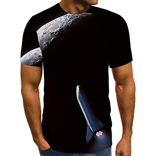 Women Men 3D Print Tees Tops Unisex Short Sleeve T Shirts Casual O Neck Tees Tops Funny Print Blouse Shirts Tops (Style 4, 2XL)