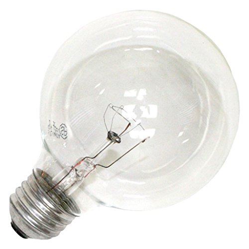 Sylvania Double Life 40 Watt Vanity Light Bulbs 1 Pack - Incandescent E26 Medium Base Globe Bulbs for Bathroom, Dimmable G25 Type G Round Vanity Bulbs 40W, 120V Clear Warm White 3000 Hour