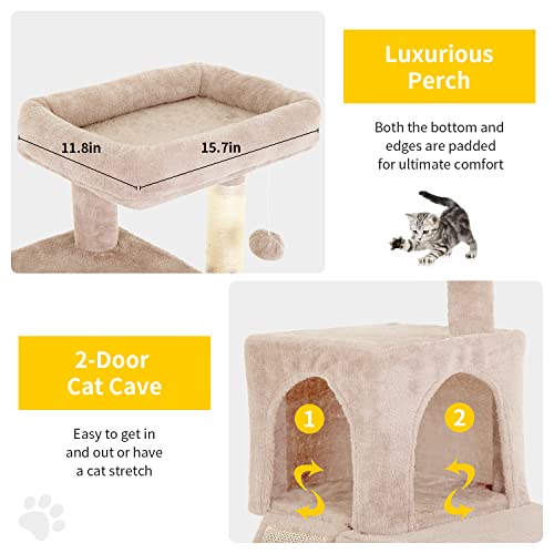 image for BestPet 36 inches Cat Tree for Indoor Cats Cat Tower with Scratching P