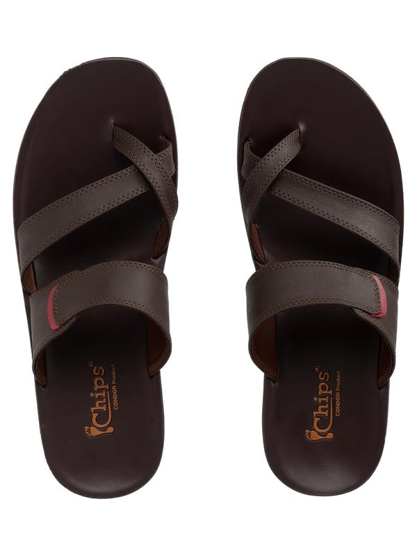 Image of Chips Men's BLACK Lightweight Slip-on Sandal Casual (HR91)
