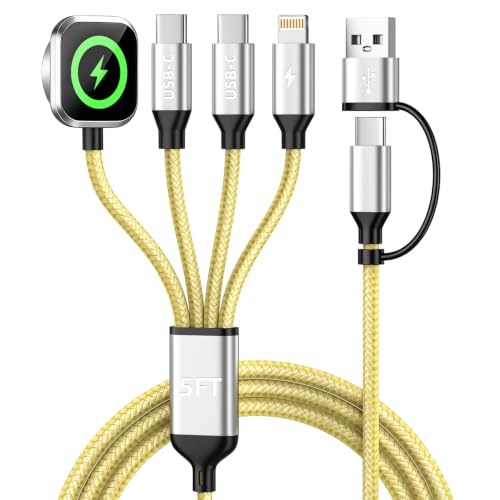 Image of Travel Essentials Multi Charging Cable for iWatch Charger /iPhone 17, 5FT