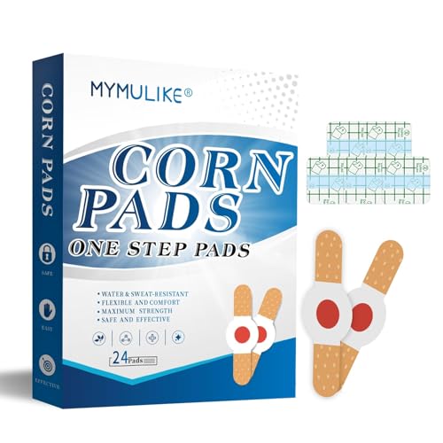 MYMULIKE 24 cuentas callos tiritas, removedor de callos para los pies, calma y cuidado de los pies de maíz callos obstinados eliminar la planta del pie