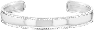 925 Sterling Silver Classic Cuff Bangle Bracelet for Baby Girls & Toddlers - Delicate Cuff Bangle with Safe & Smooth Edge for Infants, Babies & Toddlers - Simple & Classic Bangles for Girls