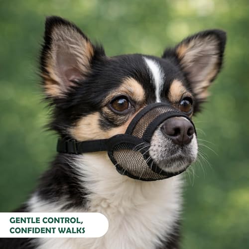 Image of Dog Muzzle Medium Sized Dogs - Soft Muzzle for Medium Sized Dog with Air Mesh | Mussle to Stop Biting Barking and Chewing | Allows Panting and Drinking