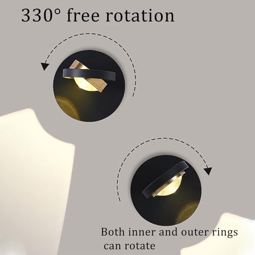 Iluminación para cabecera dormitorio y pasillos modernos con aplique LED circular blanco 3