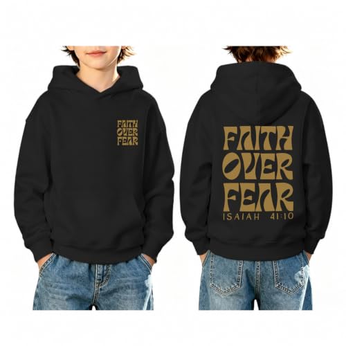 Boys Christian Faith Over Fear Hoodie