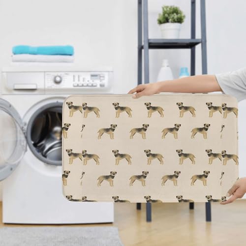 Tapis de bain lavables et absorbants 3 pièces motif Border Terrier Tan - 8