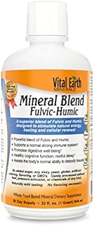 Vital Earth Minerals Fulvic Humic Mineral Blend, Vegan Liquid Ionic Trace Minerals, Multimineral Supplement, Fulvic Acid, Trace Mineral Drops, Fulvic Minerals, Mineral Supplements, 32 Fl Oz